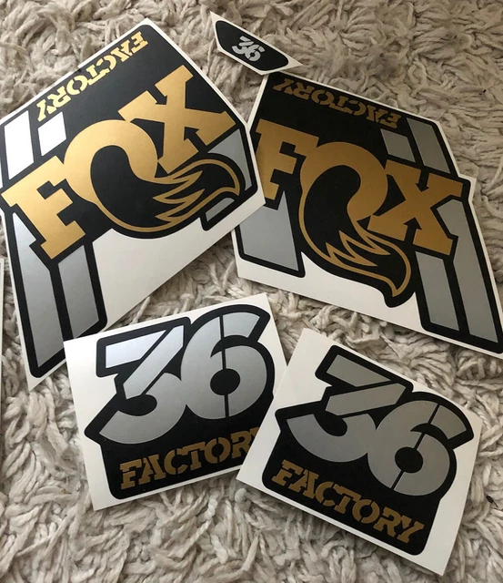 Fox 36 Factory Fork Decal Kit - KASHIMA Gold/Silver