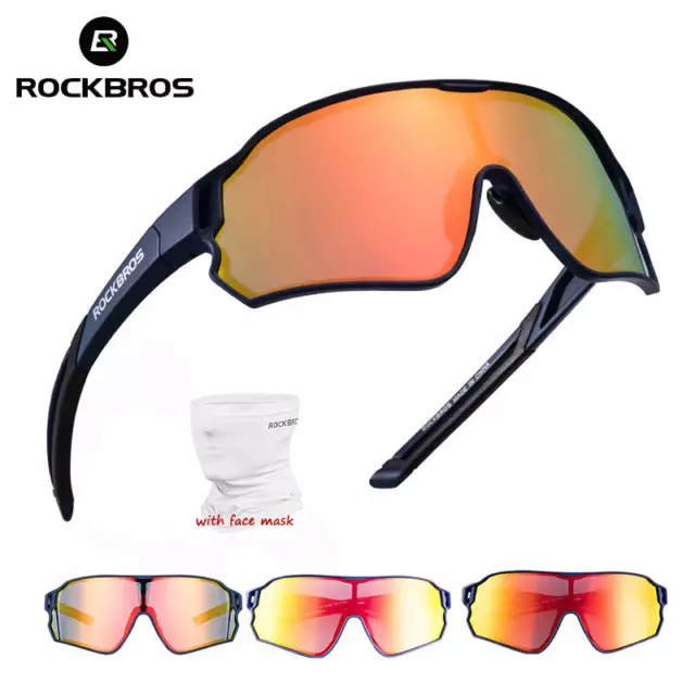 ROCKBROS Polarized  Full Frame Cycling Glasses Sports Sunglasses Goggles Blue