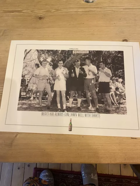 COLLECTABLE 2 X BECK'S BIER*VINTAGE POSTERS* Black & White Unused In Package