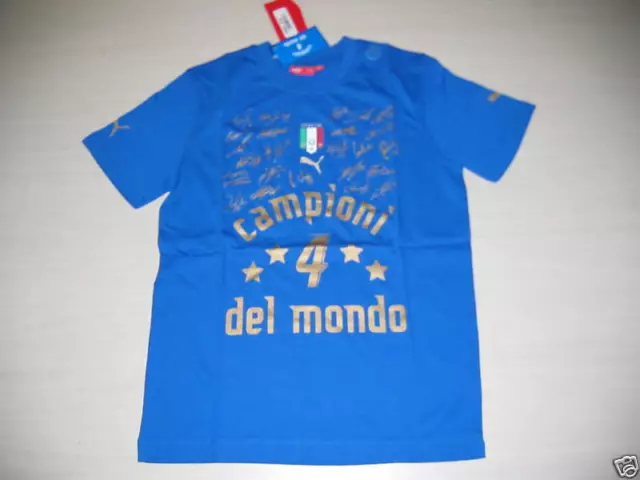ITALIA MAGLIA MAGLIETTA T Shirt Campioni Del Mondo Tee EUR 89 00