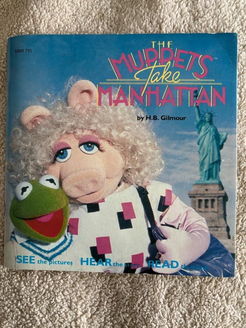 VTG 1984 THE Muppets Take Manhattan Book 45 Record Jim Henson Hear vtg-1984-the-muppets-take-manhattan-book-45-record-jim-henson-hear
