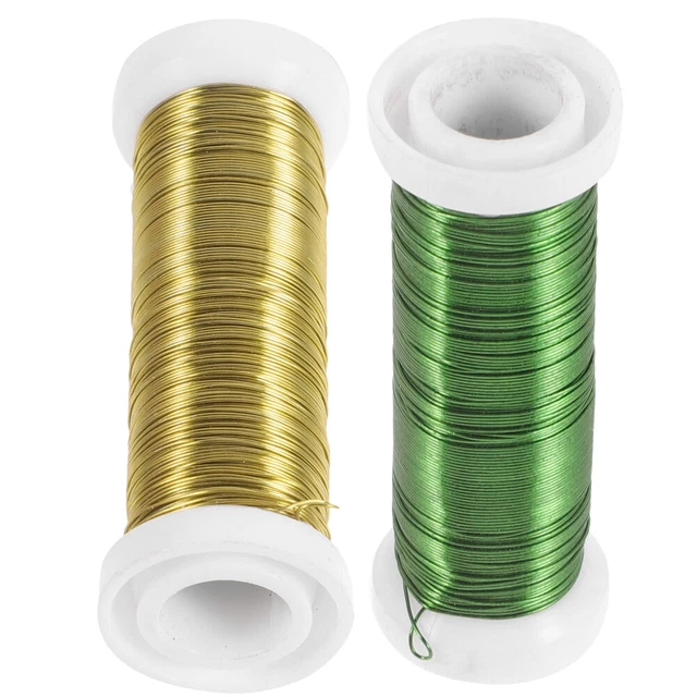 2 rollos tallos de flores artificiales, tallos de flores multifunción, alambres de hierro,