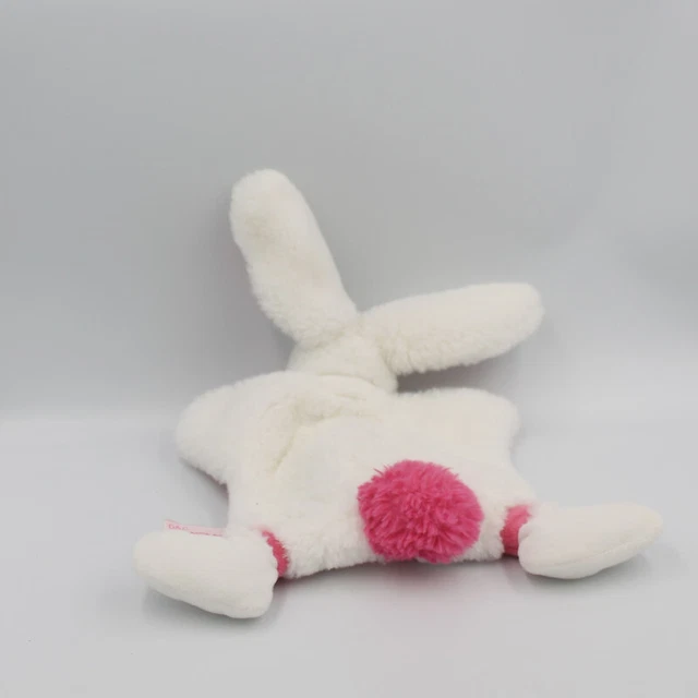 Doudou et Compagnie plat marionnette lapin rose blanc Pompon - 29111 3