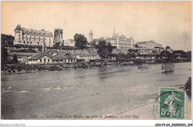 AIHP1-64-0078 - PAU - le château et les hôtels - vue prise de jurançon