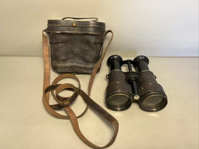 Vintage Binoculares Con Brújula Y Carcaj #B9