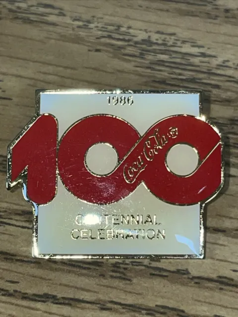 Coca Cola 100 Centennial Celebration Collectible Vintage Lapel Pin 1986 Rare