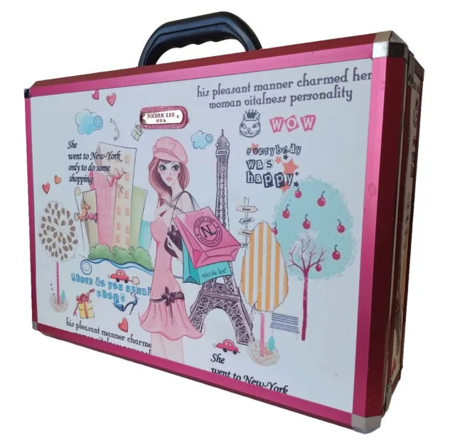 Nicole LEE Breifcase Case METAL Suitcase Bag Container Excellent Condition✨️