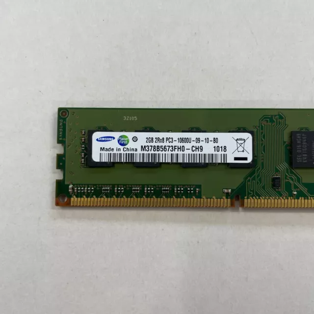 Samsung 2GB DDR3 RAM PC3-10600U 1333MHz non ECC DIMM Memory M378B5673FH0-CH9 2