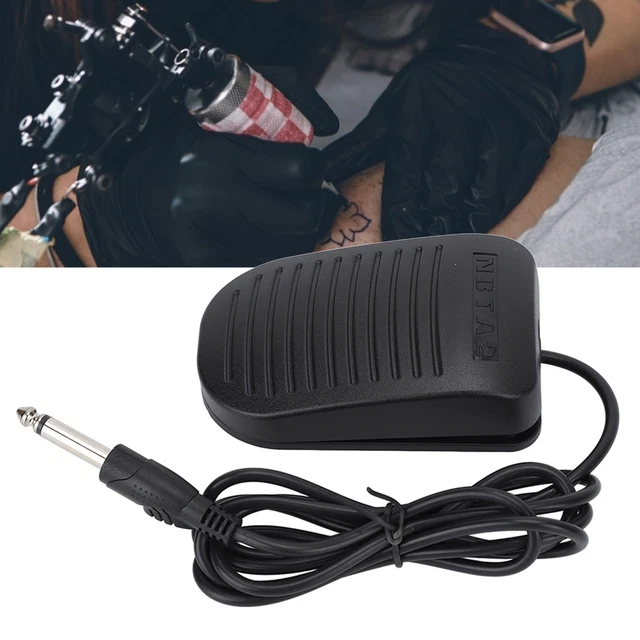 Interruptor de pedal de pie para tatuaje control de interruptor de pie para conjunto de ametralladoras de fuente de alimentación