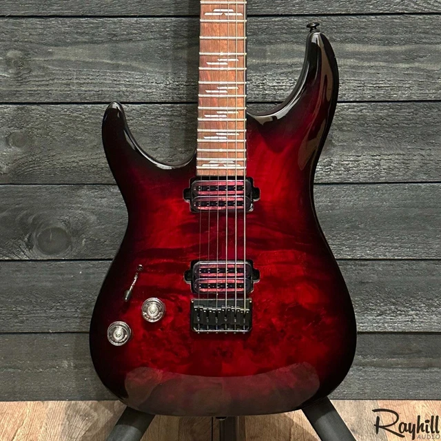Schecter Omen Elite-6 Left-Handed Electric Guitar Black Cherry Burst
