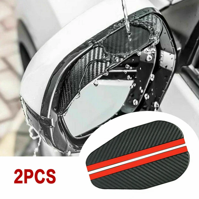 2Pcs Universal Carbon Fiber Car Rearview Mirror Cover Rain Visor Car Accessories