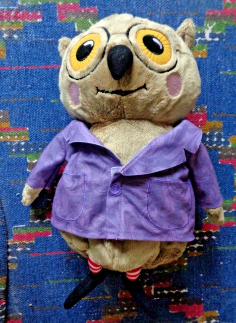 SR3/ DOUDOU PELUCHE Ikea Hibou Kattuggla Beige Marron Violet Kom9