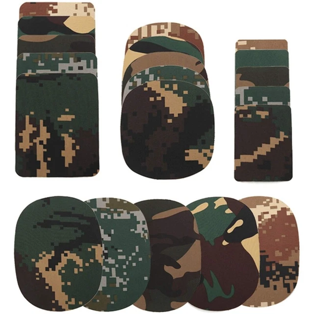 Parches de camuflaje de 20 piezas para planchar chaquetas, vaqueros, kit de reparación para Kl V3S6