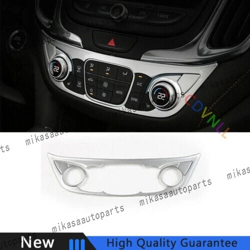 For Chevrolet Equinox 2018-2021 Silver ABS Console AC Button Control Frame Trim
