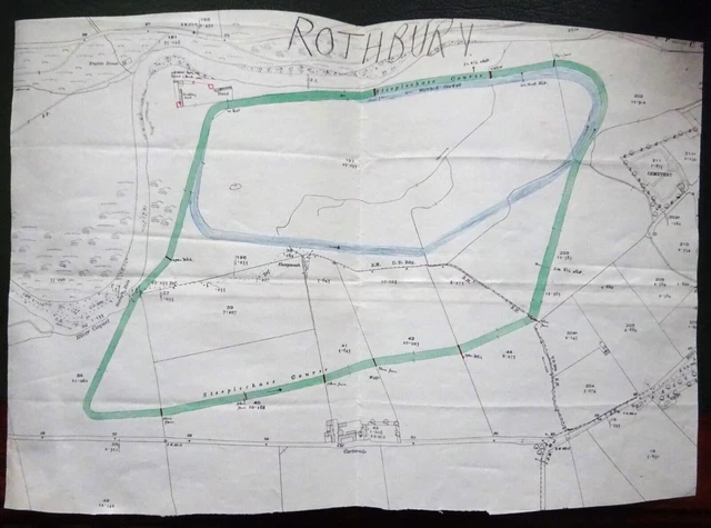 PLAN/MAP OF ROTHBURY COURSE Northumberland Dated ??? £12.53 - PicClick UK