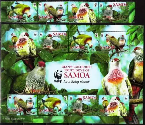 Samoa  2011  WWF Fruit Dove  1Str+ 1ss mnh