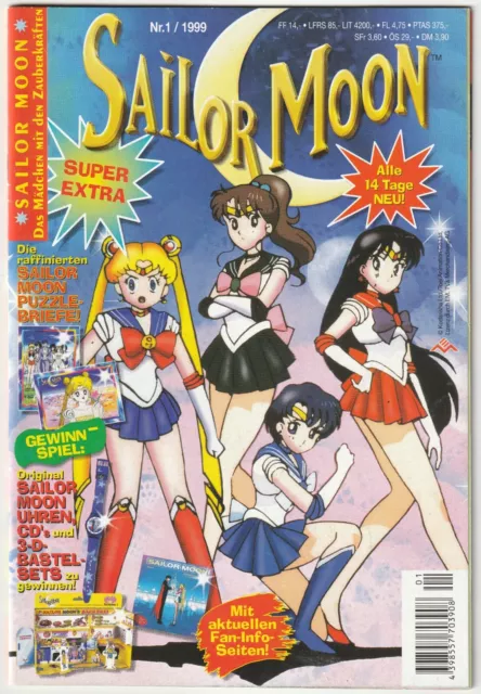 ✪ SAILOR MOON #1/1999 + Poster/ohne Extra, Ehapa/Toei MANGA-COMICHEFT Z1/1-