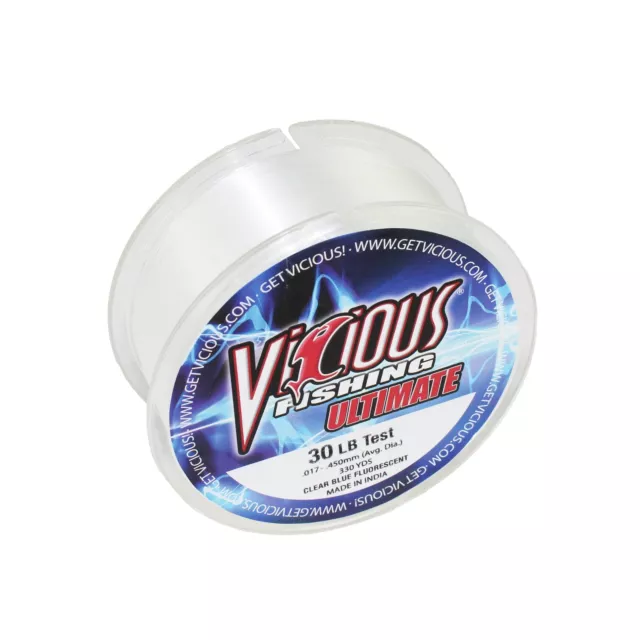Vicious Fishing VCB Ultimate Monofilament Fishing Line, Clear Blue - 330 Yards