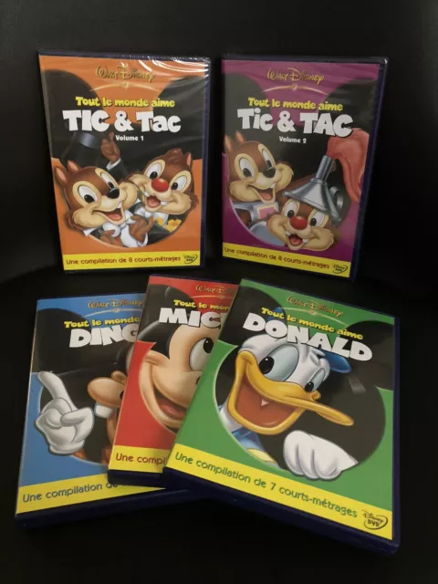 Coffret 5 DVD Tout le monde les aime Mickey Donald Dingo Tic et Tac 1 et 2 9