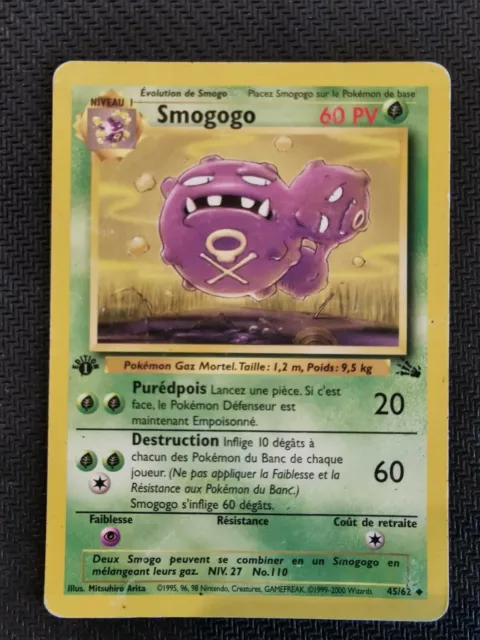 Carte Pokémon UNCO Smogogo 45/62 Fossile Édition 1 Français Wizards