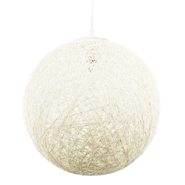 Pendelleuchte Kugel rund 40 cm rund E27 Geflecht Hängelampe Esstisch Wohnzimmer 3