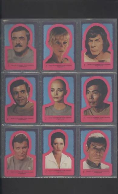 1979 Star Trek: The Motion Picture Complete Sticker Card Set (22/22) B1