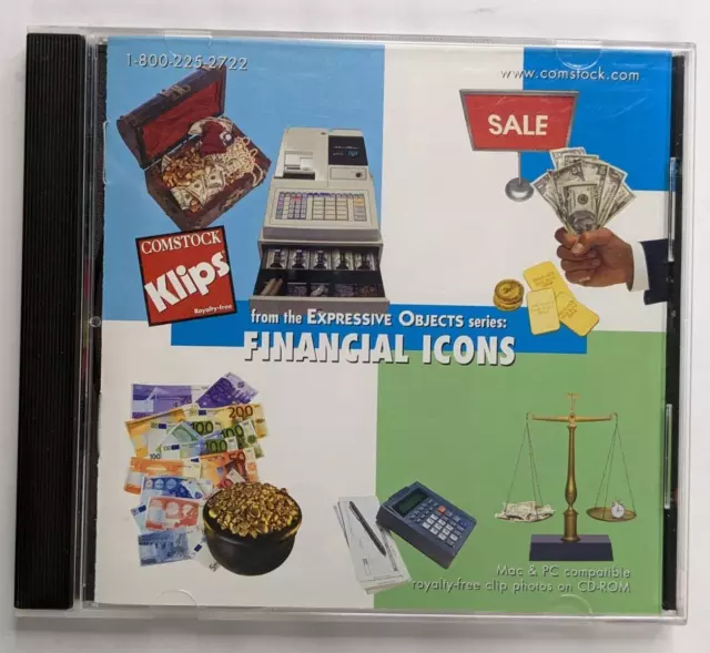 Comstock KLIPS 104 Royalty-Free Financial Icons Stock Images MAC PC CD-ROM