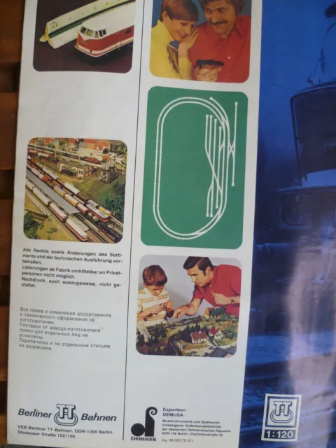 Berliner TT Bahnen Modellbahn Katalog 1979 / 80