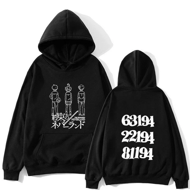 Harajuku Hoodie The Promised Neverland Norman Ray Printed Hoodies Sweatshirt