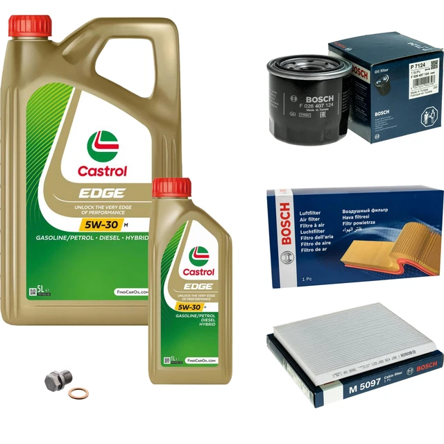 BOSCH INSPECTION SET 6 L Castrol 5W-30 M, pour Kia Carens EUR 147,29 ...