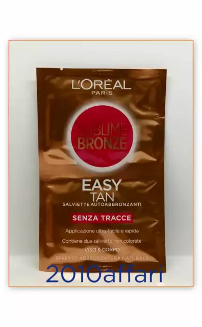 L'Oreal Sublime Bronze Lingettes Autobronzants Contene 2 Lingettes Nettoyantes