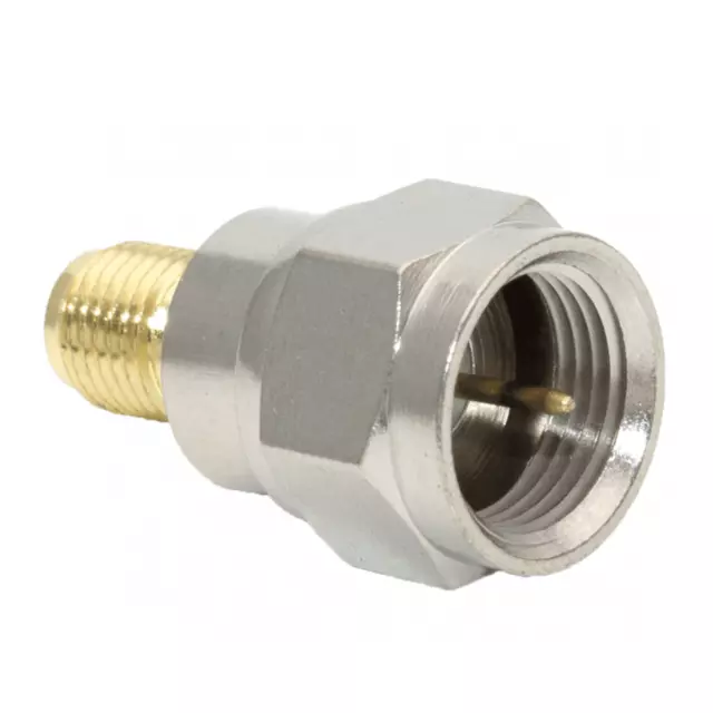 2X F Type Male to SMA Female Coax Connectors RF Antenna Adapter for FM/AM/DAB 3