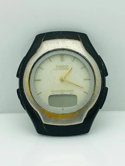CASIO AW-E10 MODULE 2705 Quartz Dual Time Vintage Wrist Watch Rare