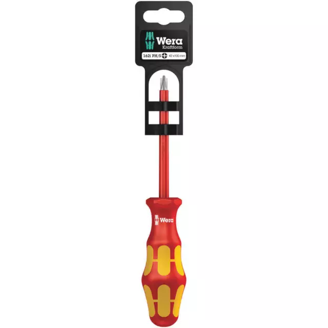 Wera 162 i PH/S SB VDE Kraftform Plus Screwdriver MOD2 100mm