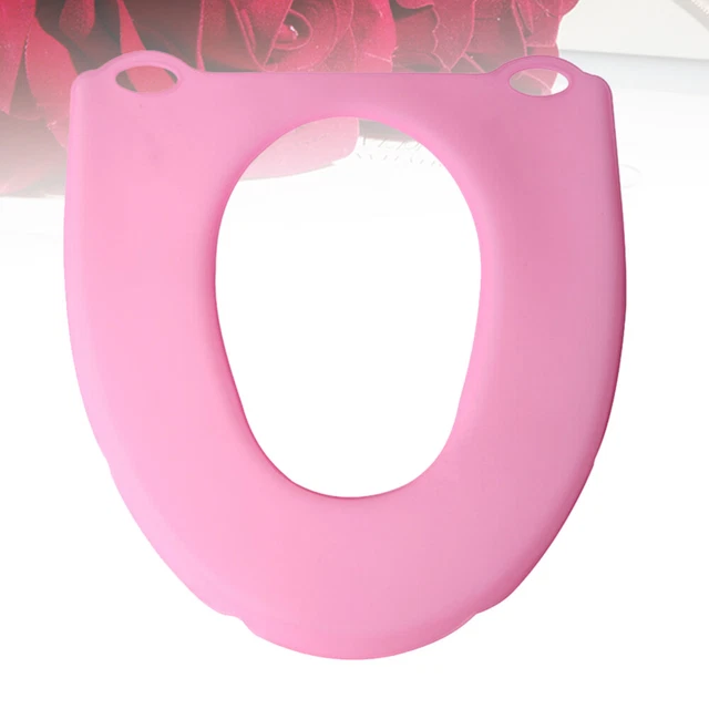 Funda de asiento de inodoro reutilizable asiento de inodoro parachoques lavable