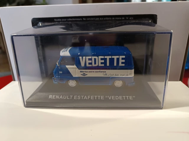 Camion Renault Estafette Vedette Miniature 1/43ème Bleu Et Blanc Par Altaya - Neuf Dans Son Emballage D'origine