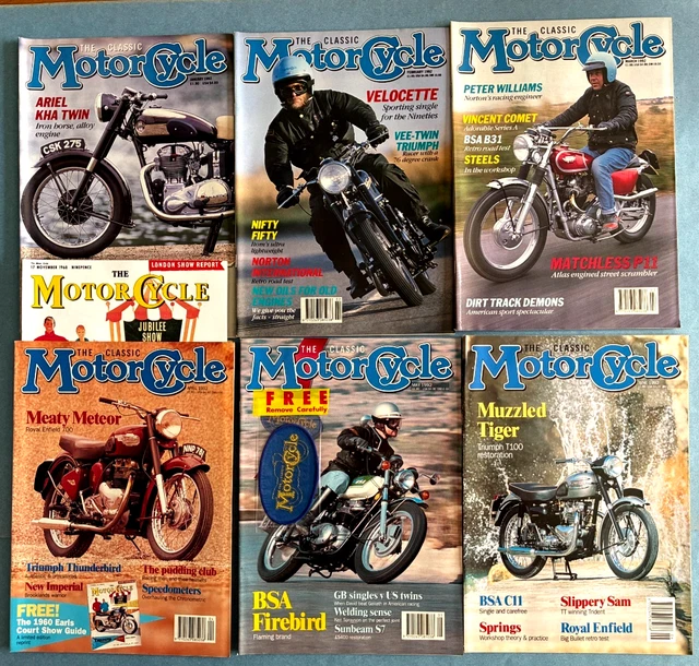 THE CLASSIC MOTORCYCLE Magazines 6 Issues Jan June 1992 4 00 the-classic-motorcycle-magazines-6-issues-jan-june-1992-4-00