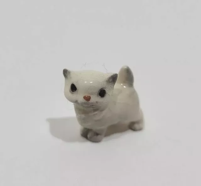 Hagen Renaker White Persian Kitten Miniature Figurine 1960s 1980s Cat Mini Tiny
