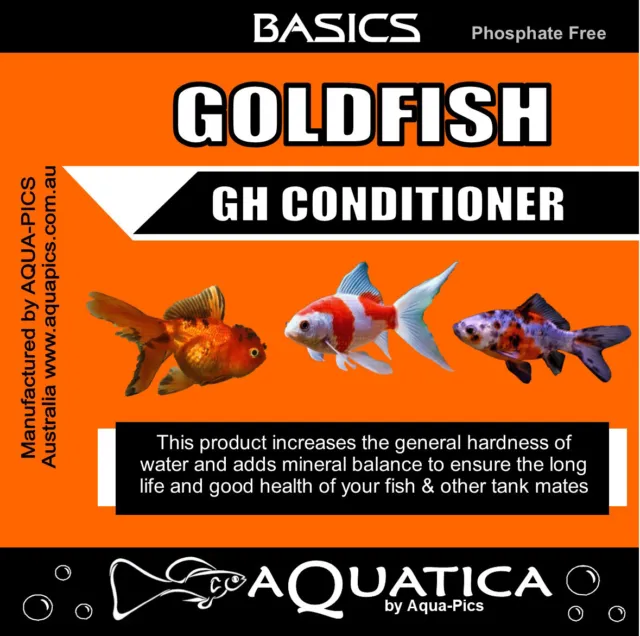 Aquatica Basics Goldfish GH Conditioner Made in Australia fish water treatment