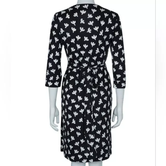 Diane Von Furstenberg Monochrome New Julian Wrap Dress Luxury size 10 Classic