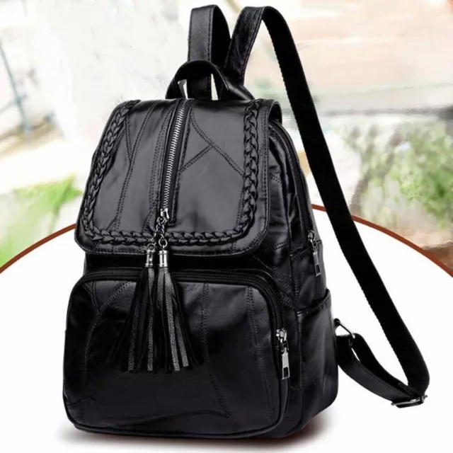 Womens PU Leather Backpack Travel Shoulder Bag Handbags Girls Rucksack Backbag