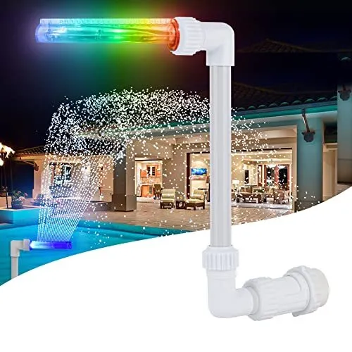 Swimming-Pool Aerator Waterfall Fountain Sprinkler - 7Color Changing LED