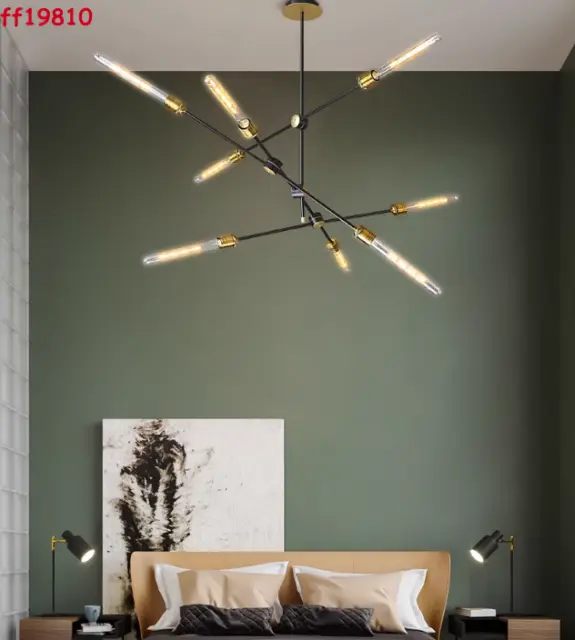 Industrial Linear Chandelier Light Ceiling Creative Lamp Home Lighting Fixture