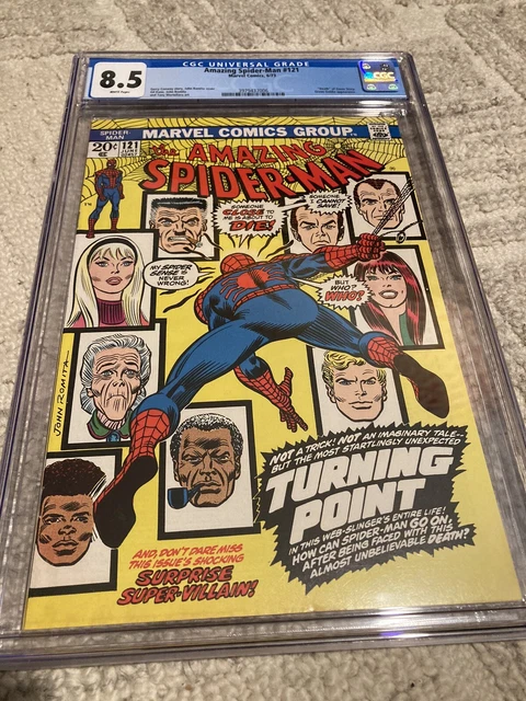 Amazing Spider-man #121 CGC 8.5 WHITE PAGES Death of Gwen Stacy Classic Spidey!