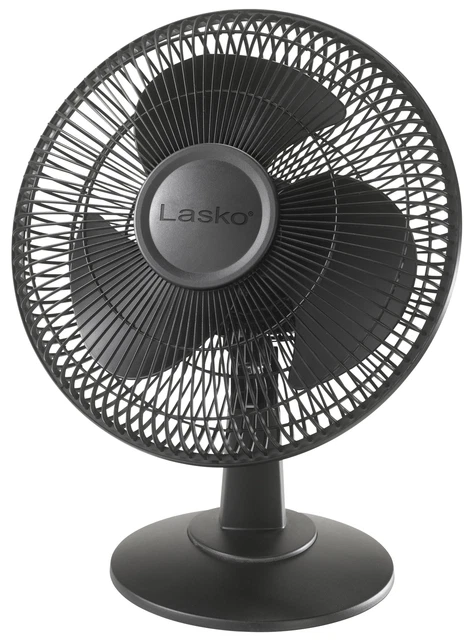 Lasko Portable 12" 3-Speed Oscillating Electric Small Desk/Table Top Fan Desktop Lasko Portable 12" 3-Speed Oscillating Electric Small Desk/Table Top Fan Desktop
