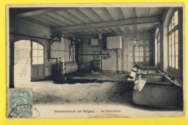 cpa rare BRIIS under FORGES Essonne Sanatorium de BLIGNY La Laundry Water Pump