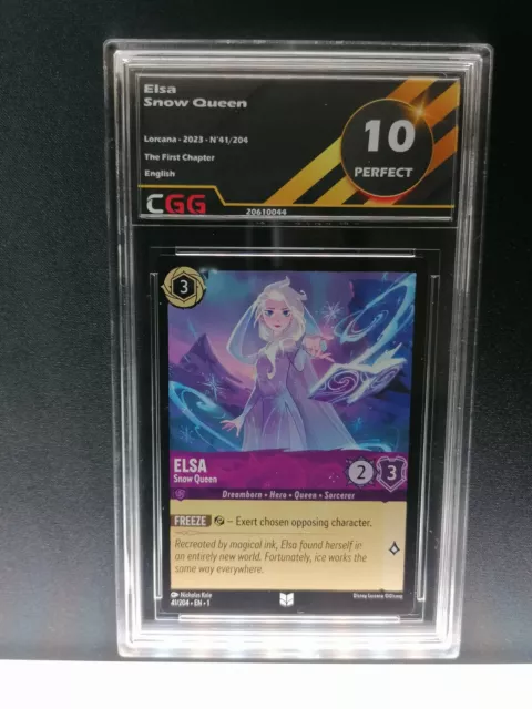 Elsa Snow Queen Cgg Multi Graded Card 1Tfc English 041/204