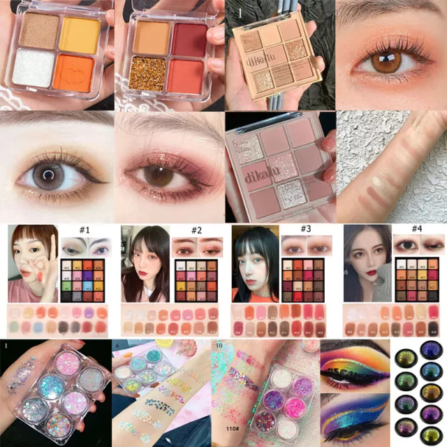 Professionnel Palette Ombres à Paupières Maquillage Crème Eye Scintillement Ma ,