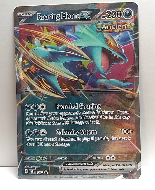 Pokemon Carta Singola Roaring Moon Ex SVP 067 – Paradox Rift, Black Star Promo, Foil, Ufficiale