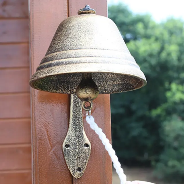Door Bell Iron Dinner Bell Figurine Outdoor Doorbell for Bedroom